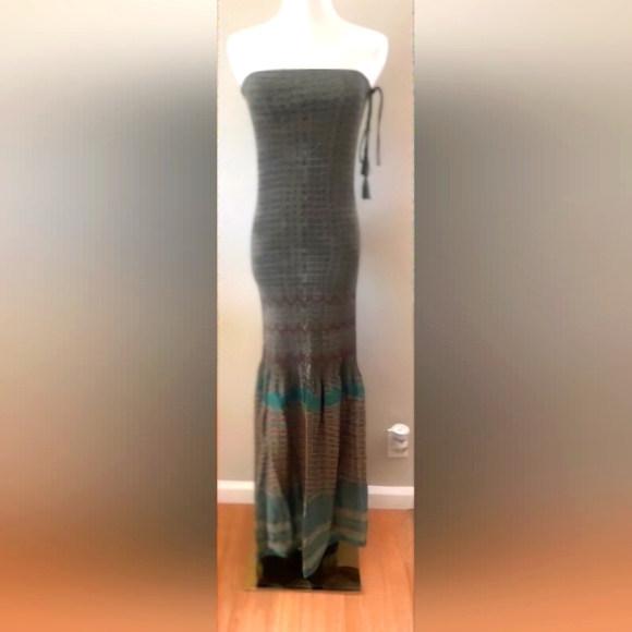 Max Studio Limited Edition Mermaid Strapless Maxi Dress Size L - Picture 2 of 10